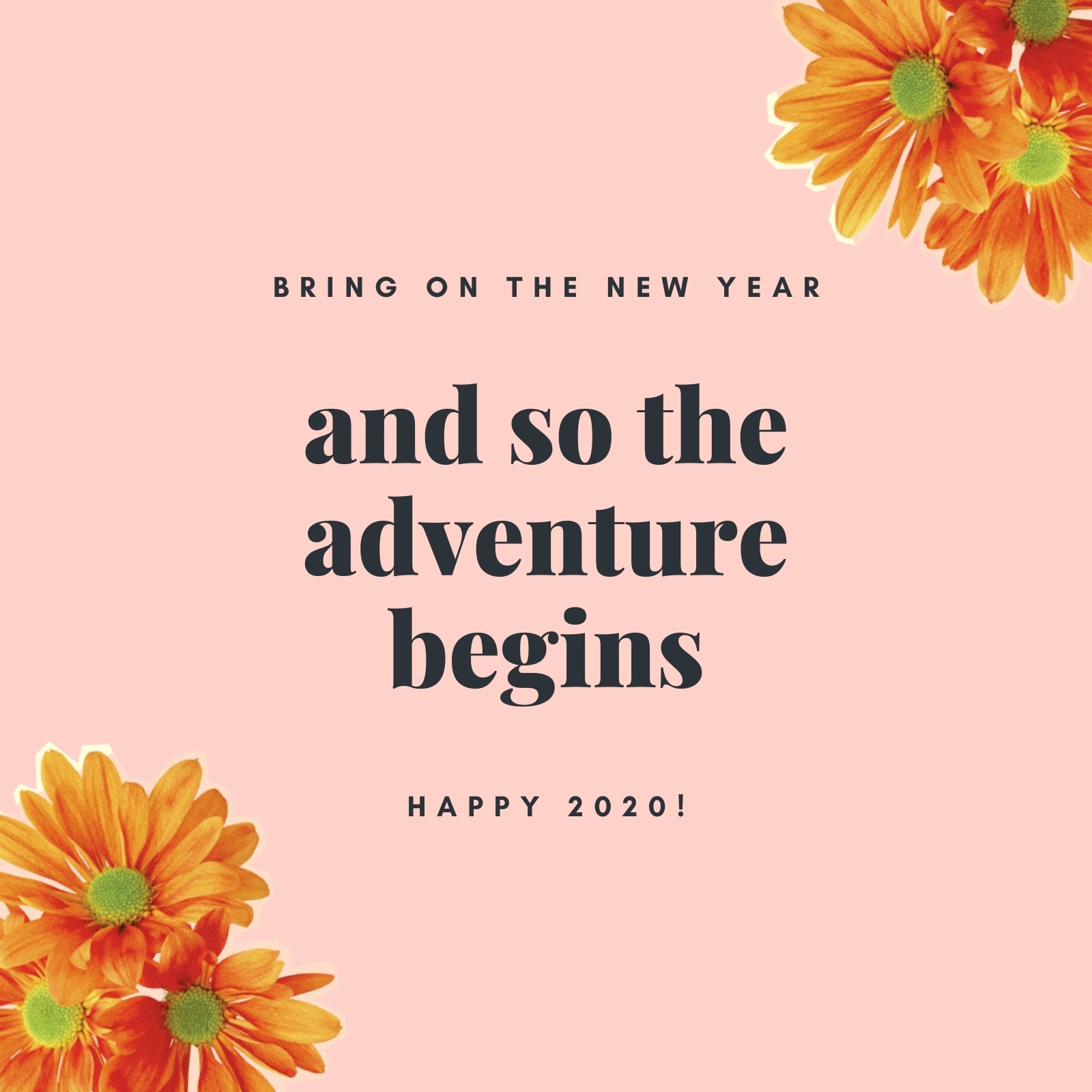 Inspirational New Year's Quote Social Media Graphic