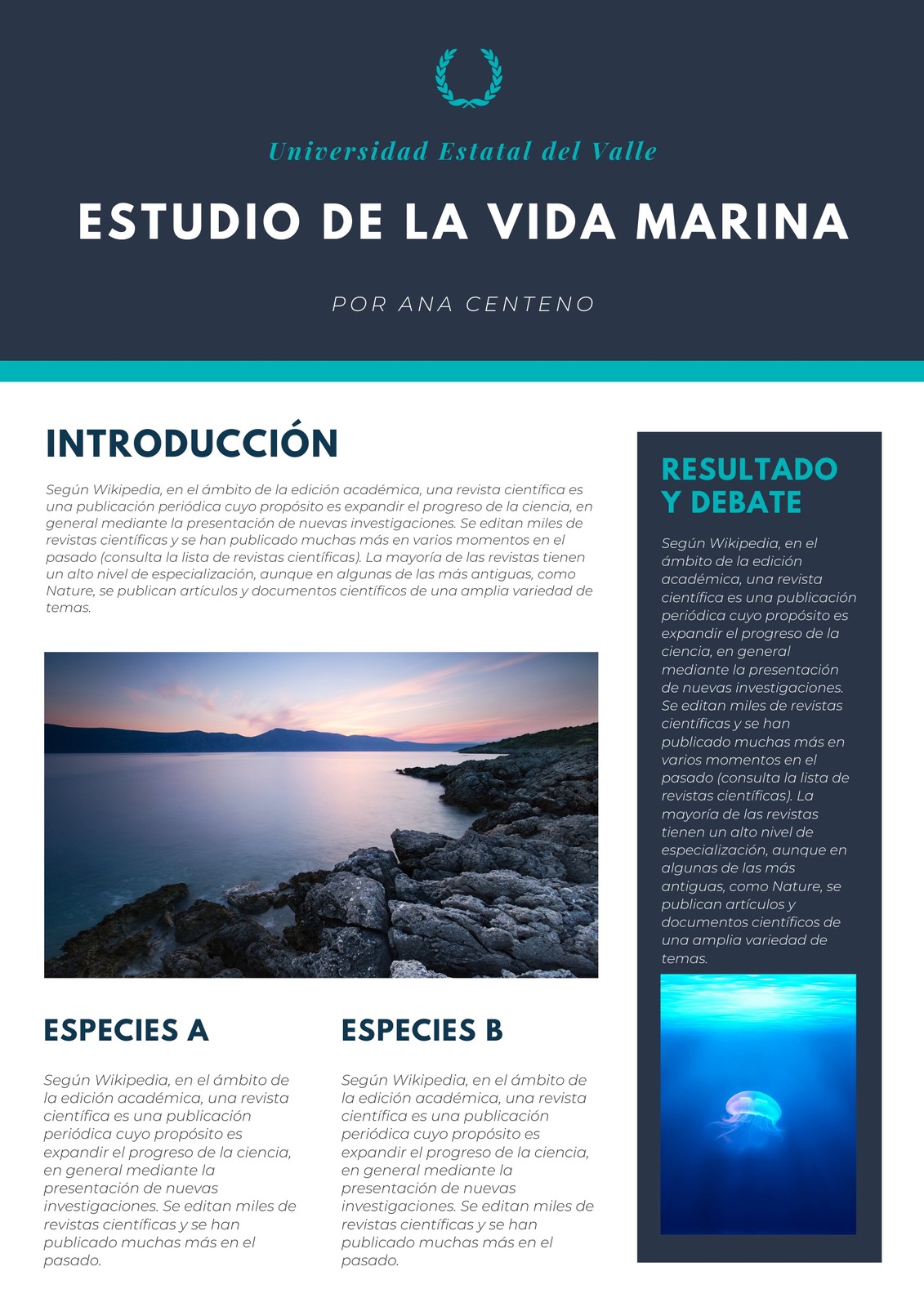 Azul Moderno Científico Póster Azul Moderno Científico Póster