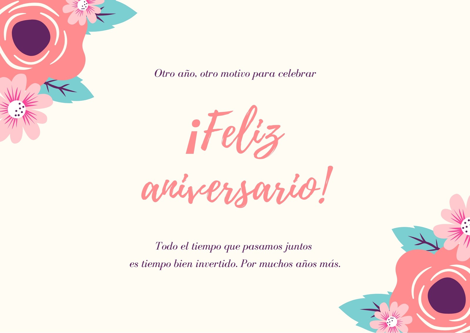 Rosa Floral Felicitación por Aniversario Tarjeta Rosa Floral Felicitación por Aniversario Tarjeta