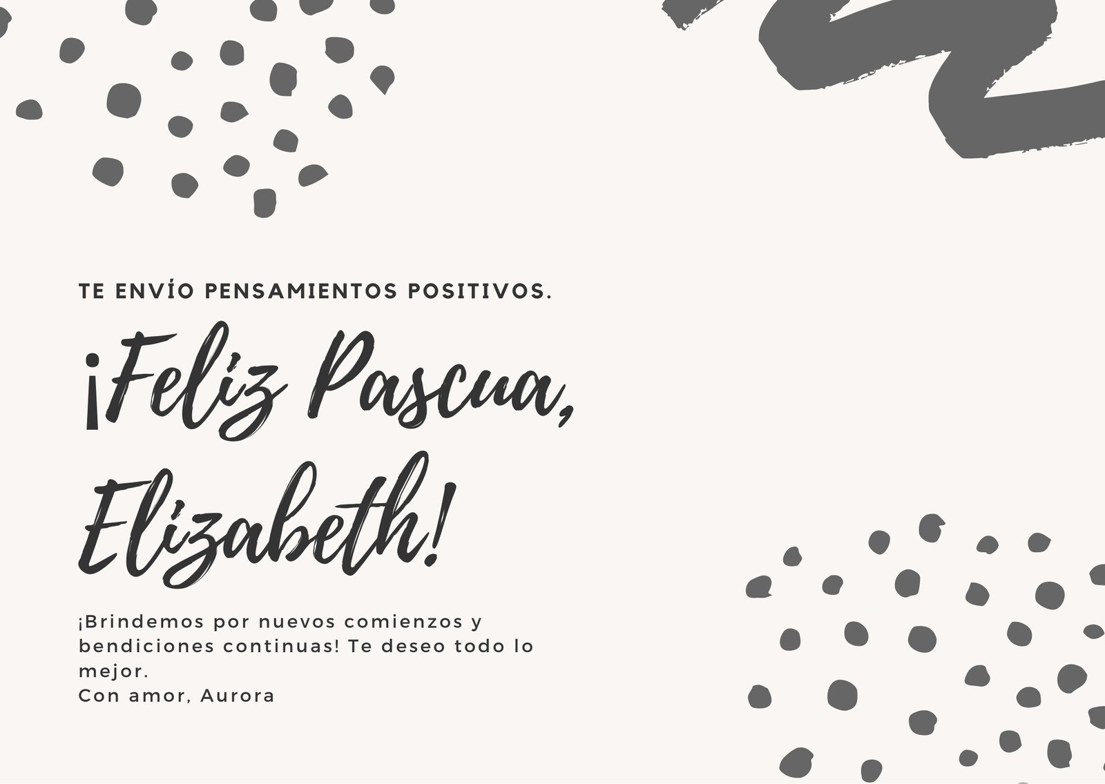 Gira y Blanco Felicitación de Pascua Tarjeta