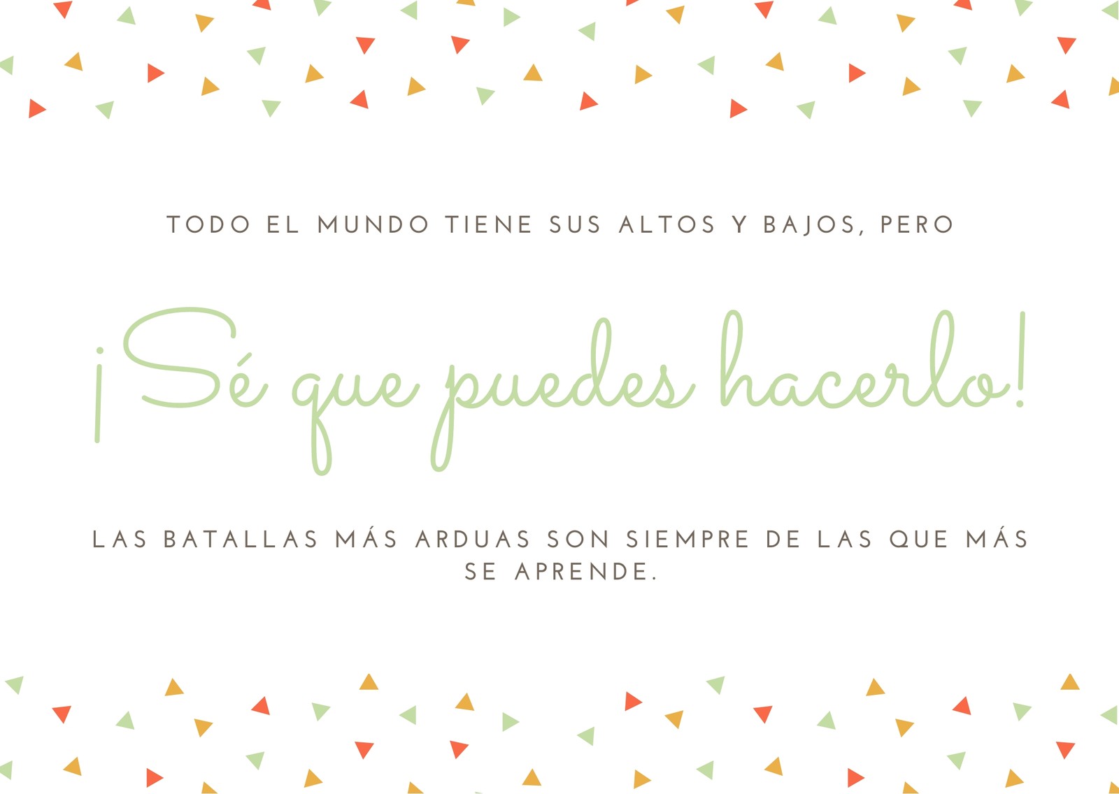 Pequeños Triángulos Ánimos Tarjeta