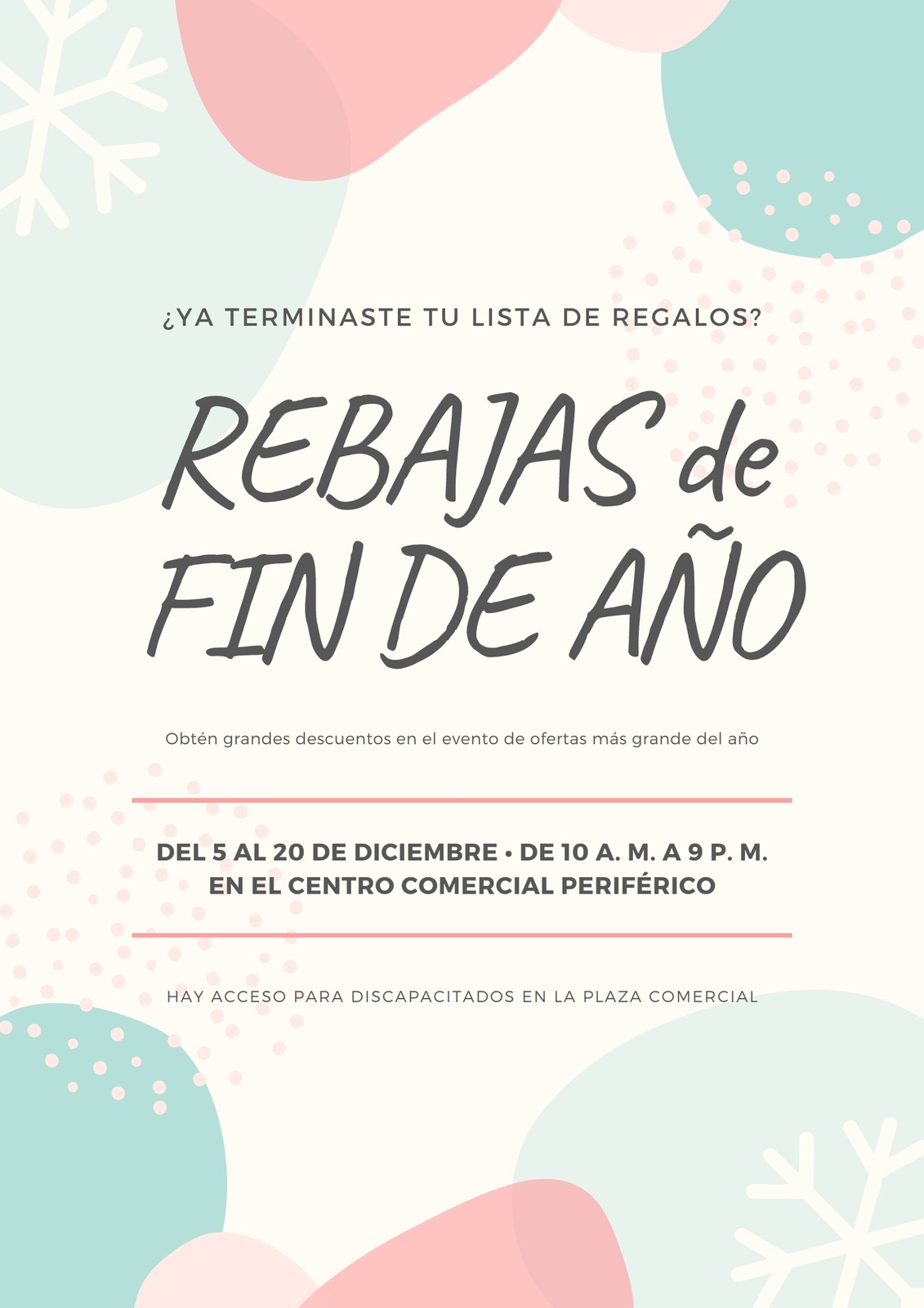 Verde y Rosa Ilustración Promoción Festiva Comercio Póster Verde y Rosa Ilustración Promoción Festiva Comercio Póster