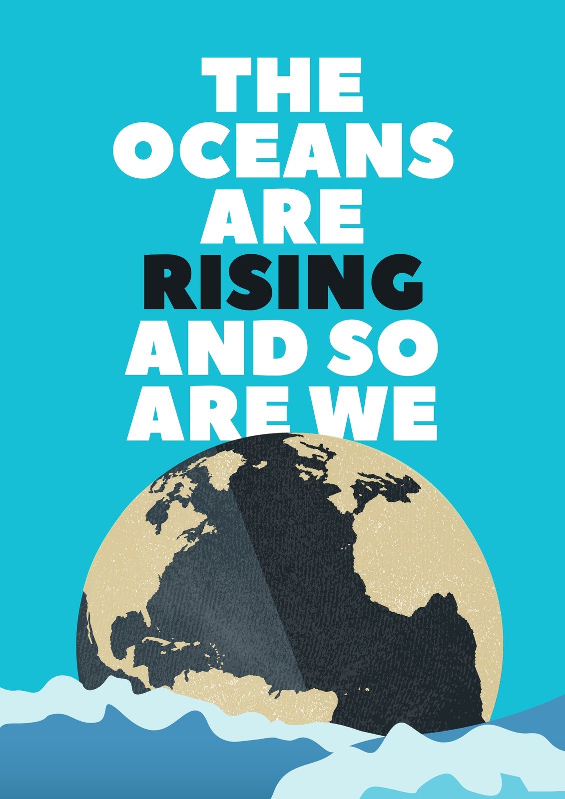 Blue and White Climate Change Poster Blue and White Climate Change Poster