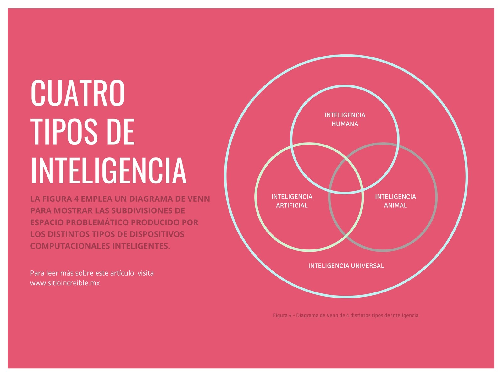 4 distintos tipos inteligencia diagrama de Venn