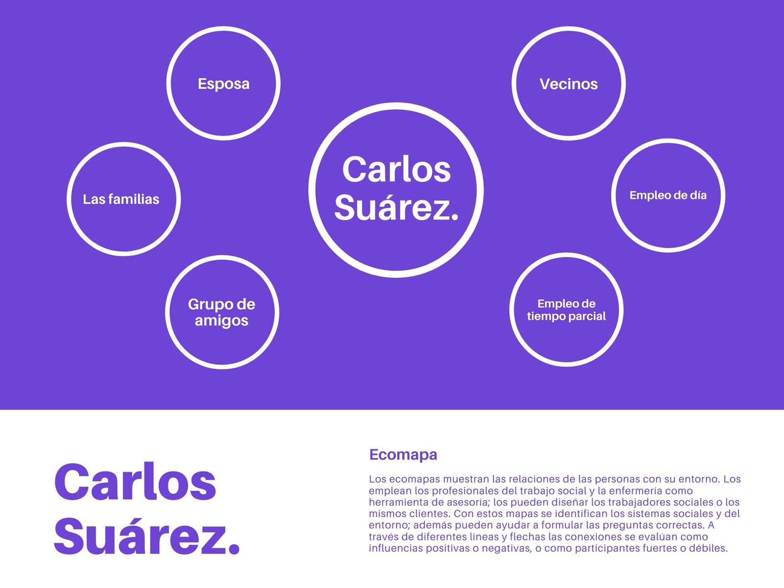 Ecomapa - Púrpura y círculo