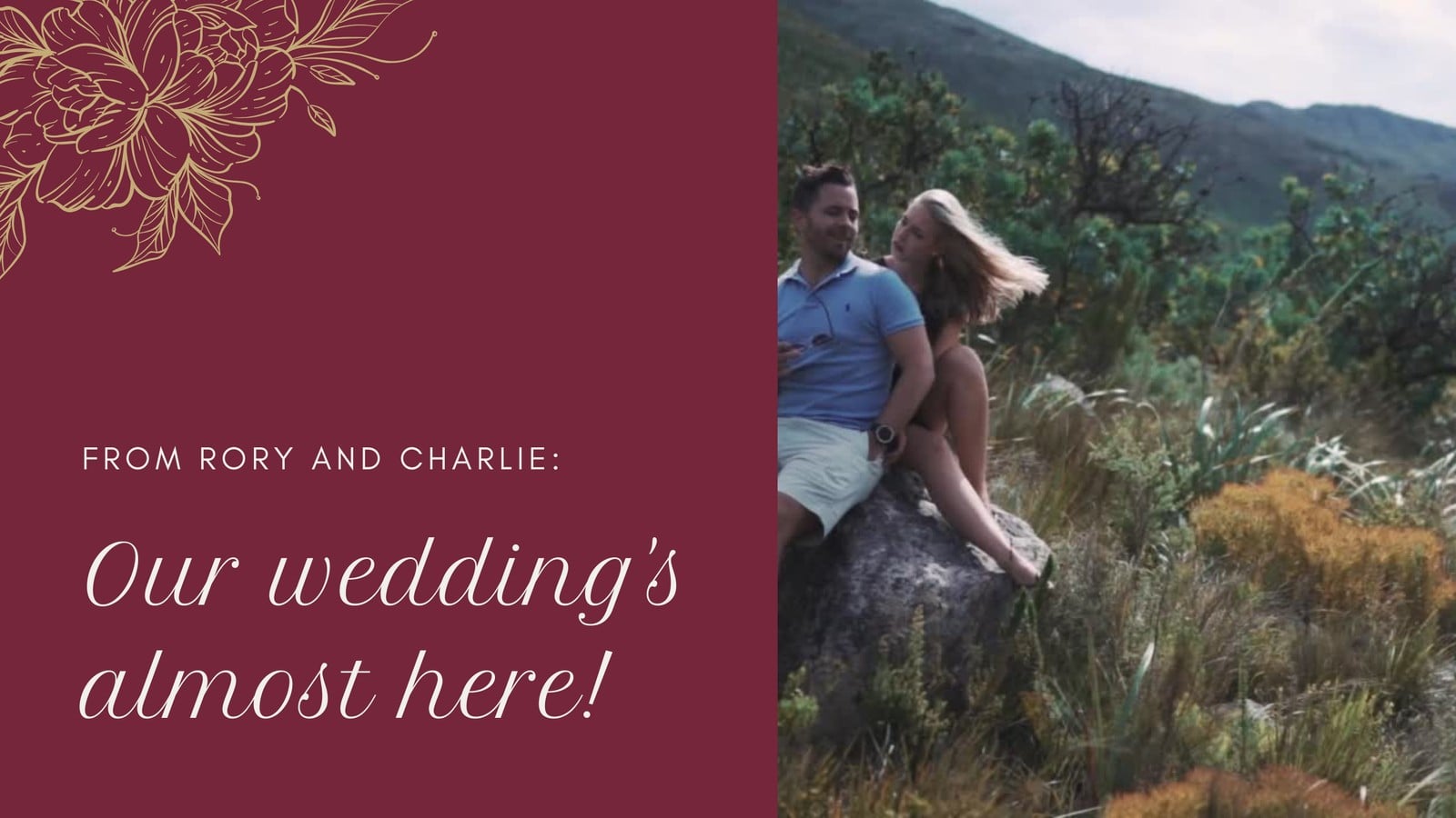 Maroon and Gold Wedding Save The Date Slideshow Video Maroon and Gold Wedding Save The Date Slideshow Video