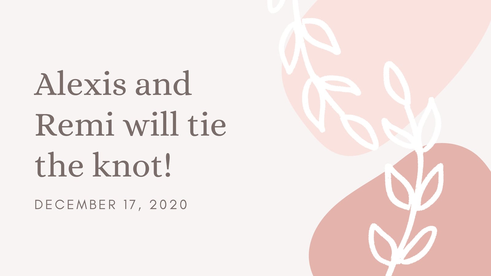Cream, Pink and Brown Floral Wedding Save The Date Slideshow Video Cream, Pink and Brown Floral Wedding Save The Date Slideshow Video