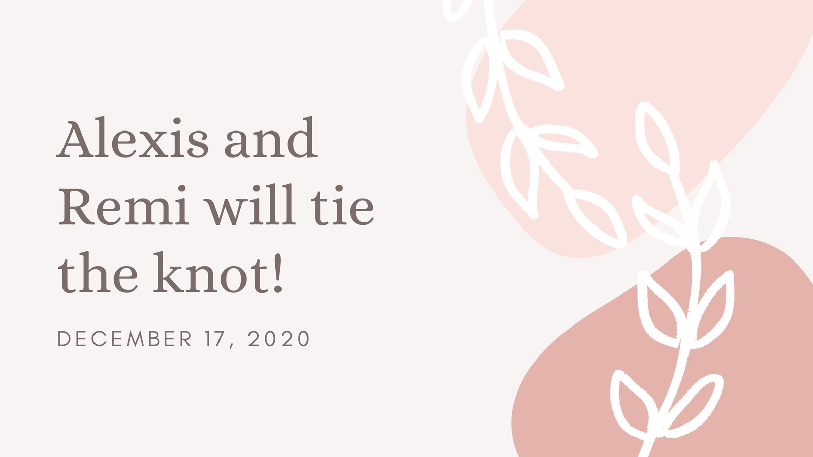 Cream, Pink and Brown Floral Wedding Save The Date Slideshow Video Cream, Pink and Brown Floral Wedding Save The Date Slideshow Video