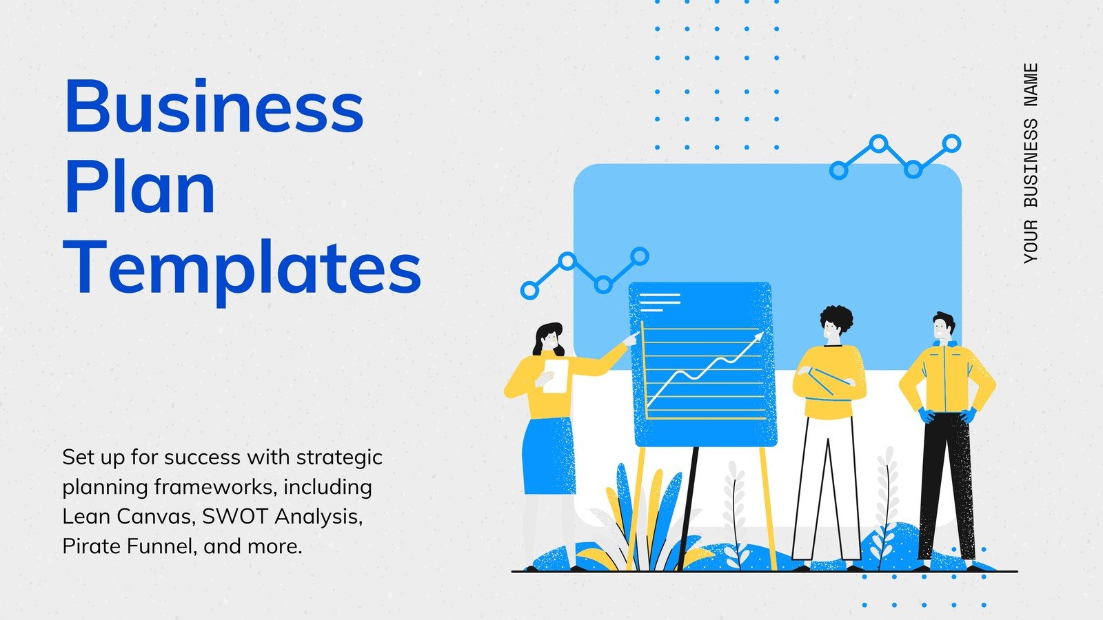 Blue and White Illustrative Technology Startup Business Plan Presentation