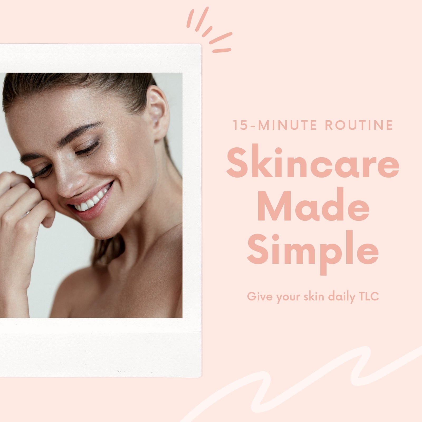 Pink Polaroid Photo Beauty Skincare Video Collage Pink Polaroid Photo Beauty Skincare Video Collage