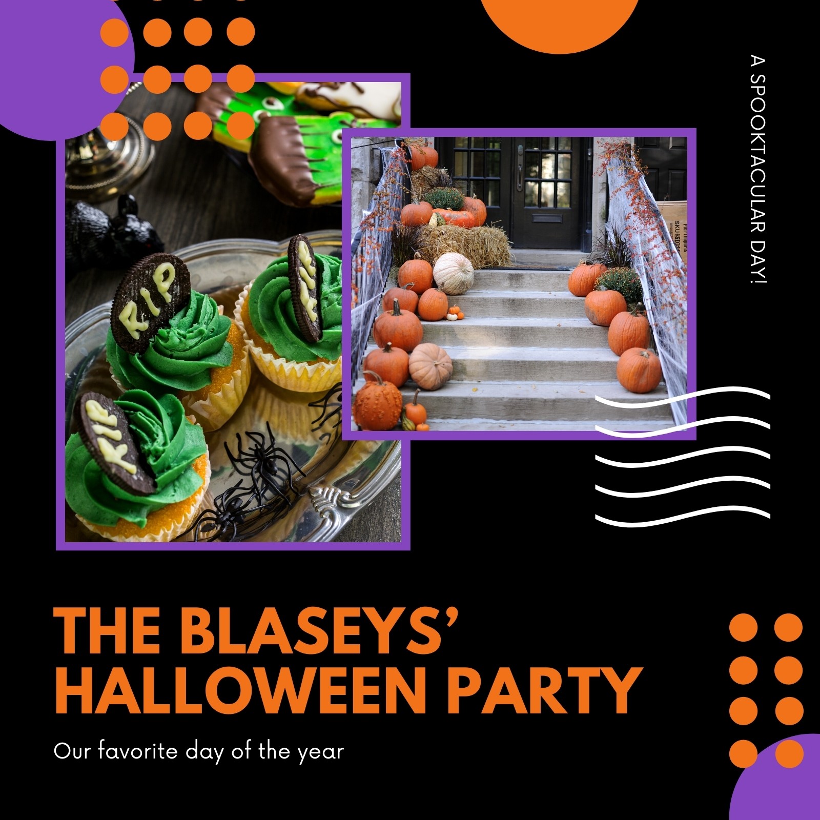 Black, Orange and Purple Geometric Halloween Events Video Collage Black, Orange and Purple Geometric Halloween Events Video Collage