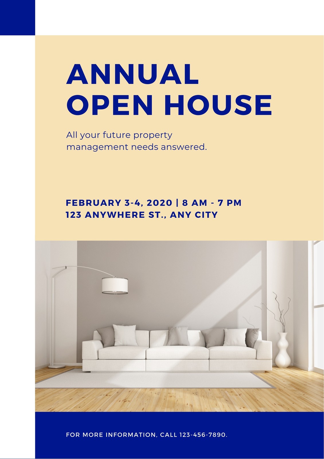 Blue and Cream Real Estate Flyer