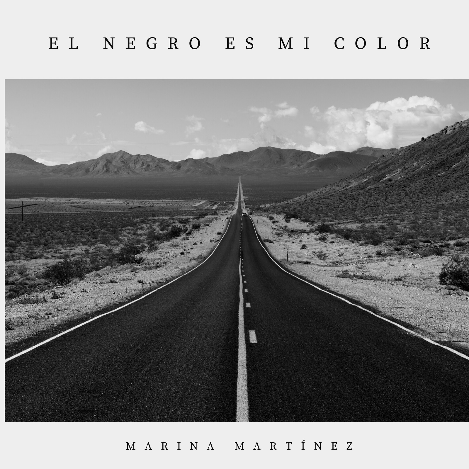 Negro Blanco Carretera Foto Música Álbum Portada Negro Blanco Carretera Foto Música Álbum Portada