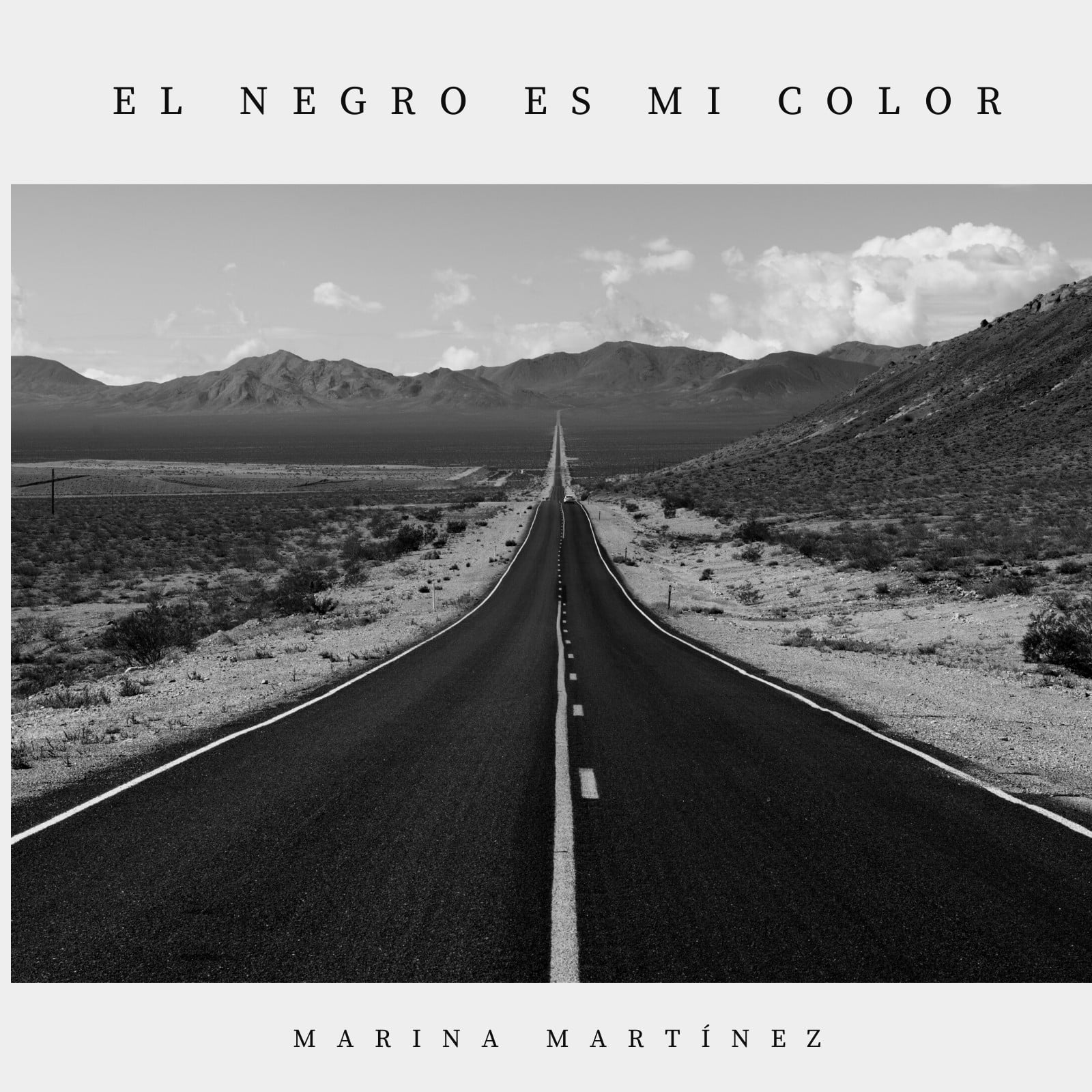 Negro Blanco Carretera Foto Música Álbum Portada Negro Blanco Carretera Foto Música Álbum Portada