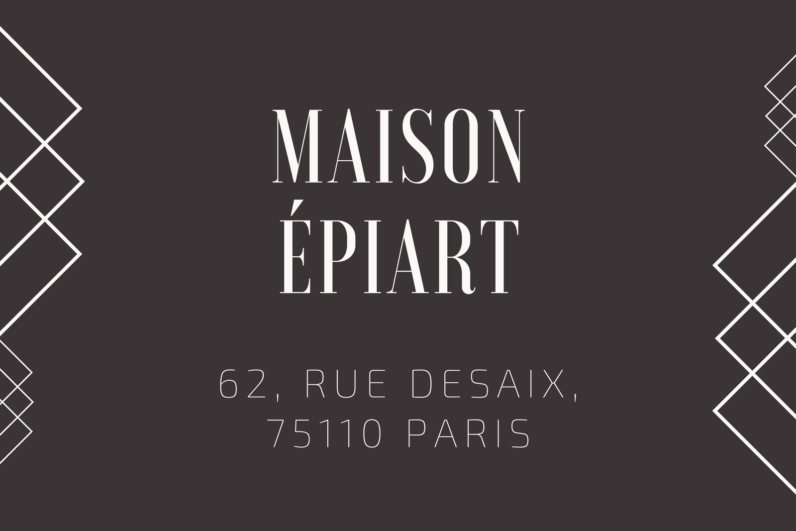 Marron Minimaliste Lignes Adresse Étiquette Marron Minimaliste Lignes Adresse Étiquette