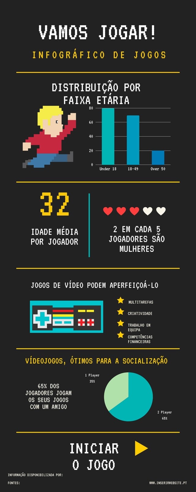 Infográfico Simples de Jogos Ilustrado Infográfico Simples de Jogos Ilustrado