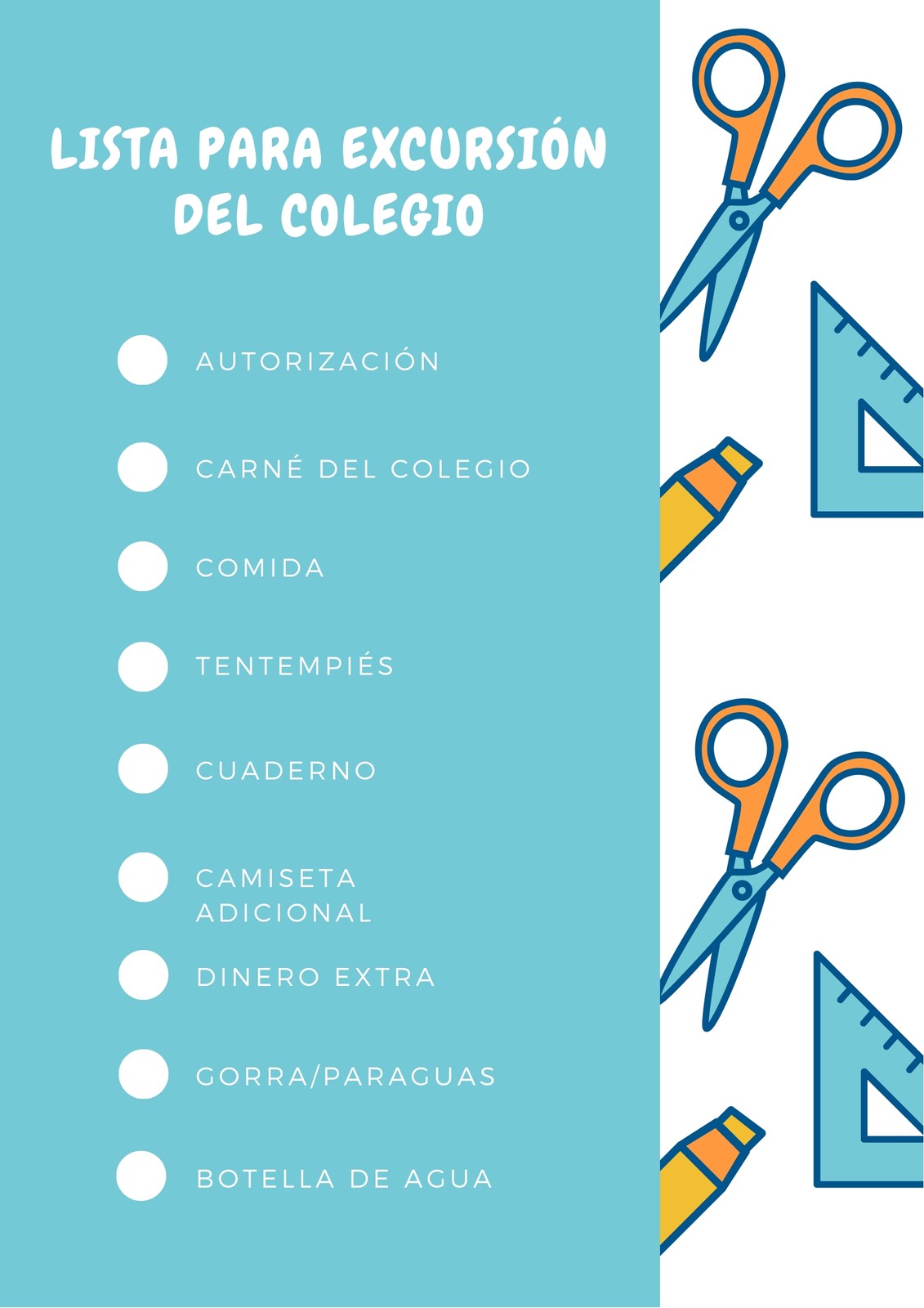 Azul Blanco Naranja Escuela Verificación Lista Azul Blanco Naranja Escuela Verificación Lista