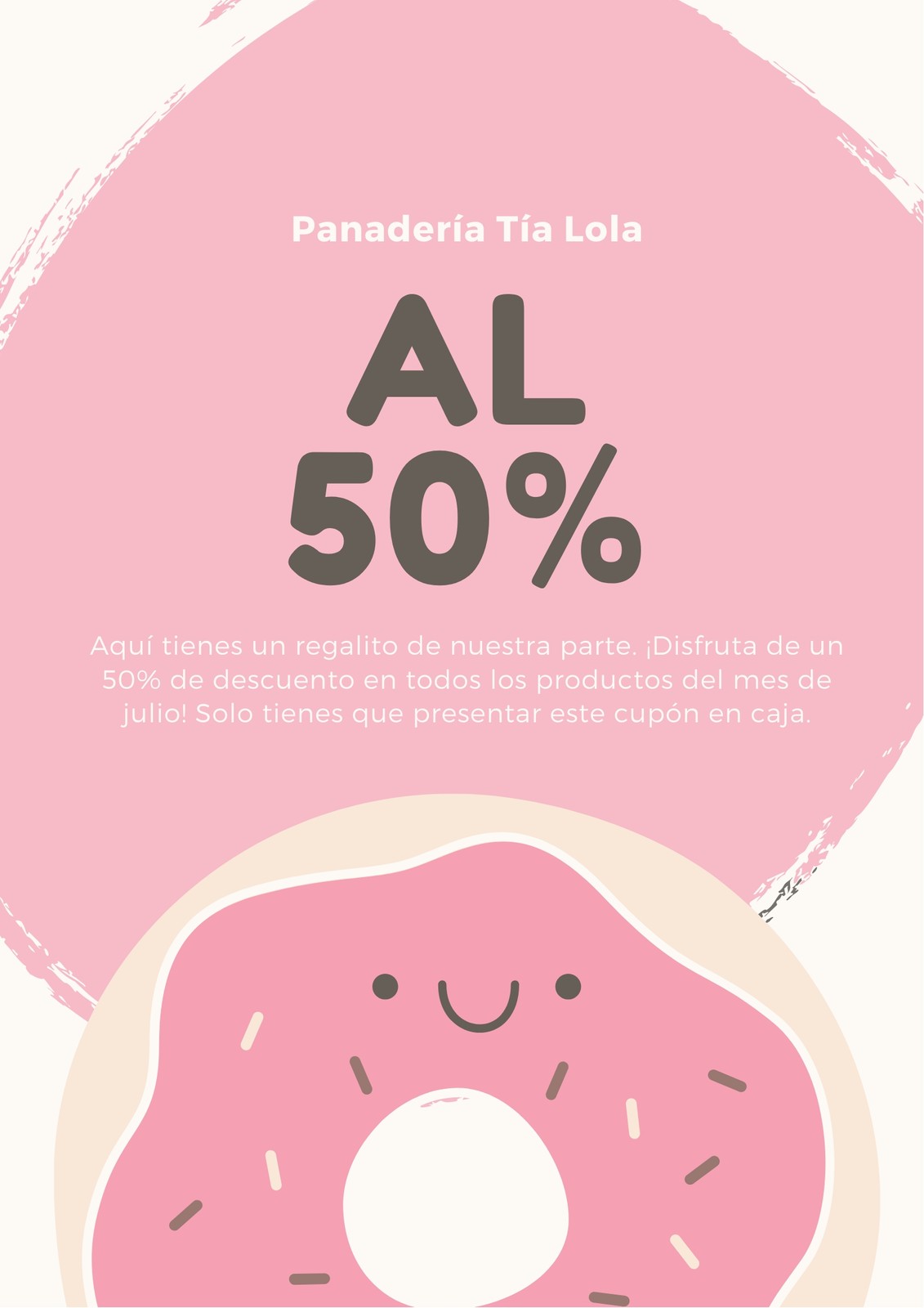 Rosa Donut Virutas Ilustración Cupón Rosa Donut Virutas Ilustración Cupón