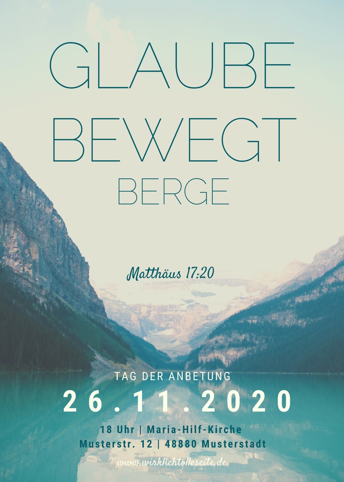 Tag der Anbetung Kirche Flyer Tag der Anbetung Kirche Flyer