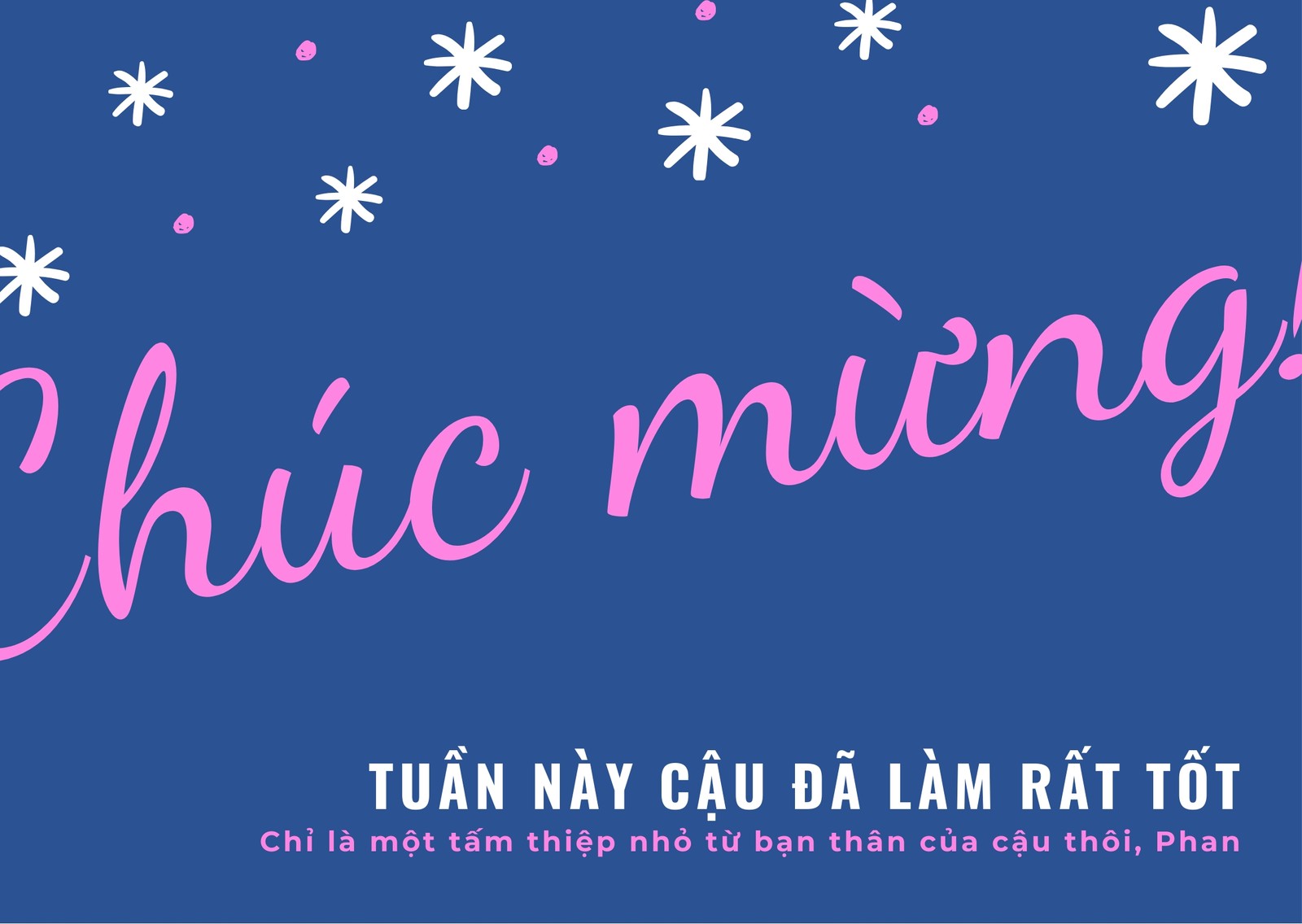 Thiệp chúc mừng bạn làm tốt nền xanh hồng Thiệp chúc mừng bạn làm tốt nền xanh hồng