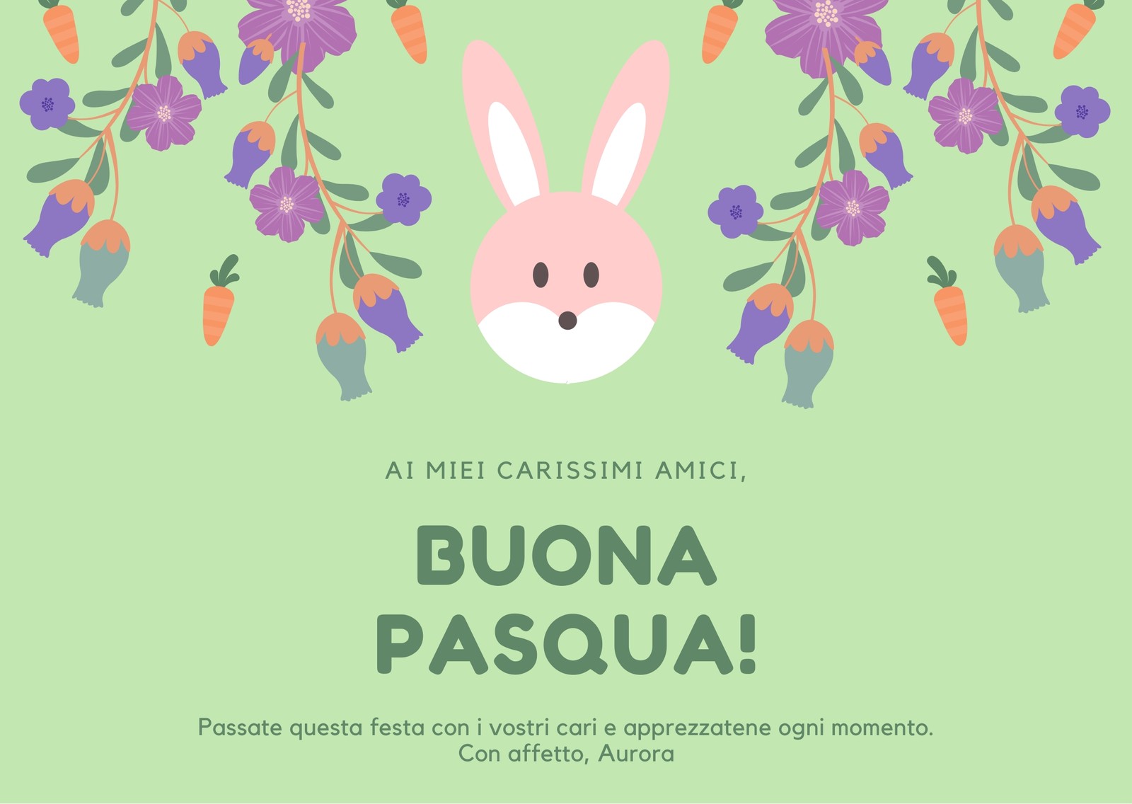 Biglietto Verde di Pasqua Biglietto Verde di Pasqua
