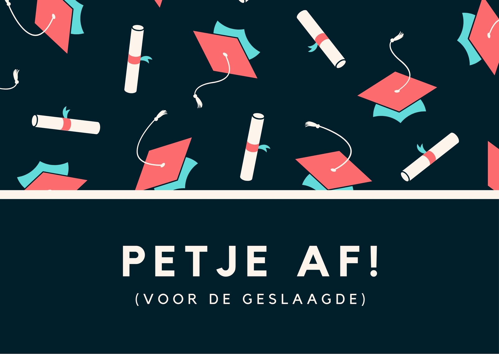 Hoeden en Diploma's Patroon Afstuderen Kaart Hoeden en Diploma's Patroon Afstuderen Kaart