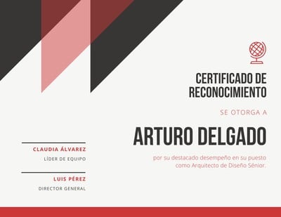 Diploma de reconocimiento Diploma de reconocimiento
