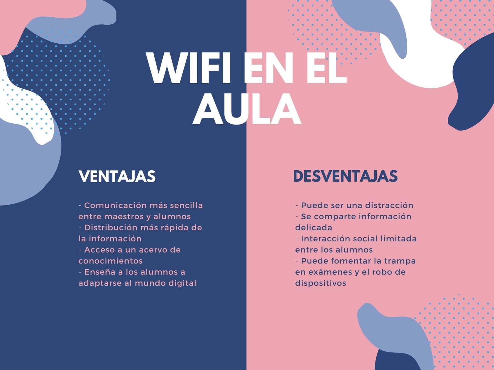 Rosa y Azul Ilustración En T Diagrama