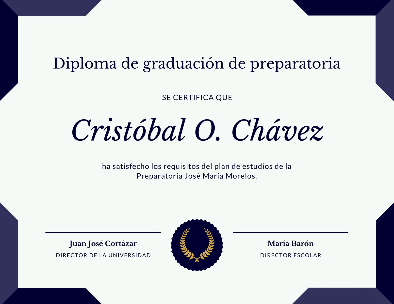Diploma - Preparatoria - Certificado - Púrpura y sello Diploma - Preparatoria - Certificado - Púrpura y sello