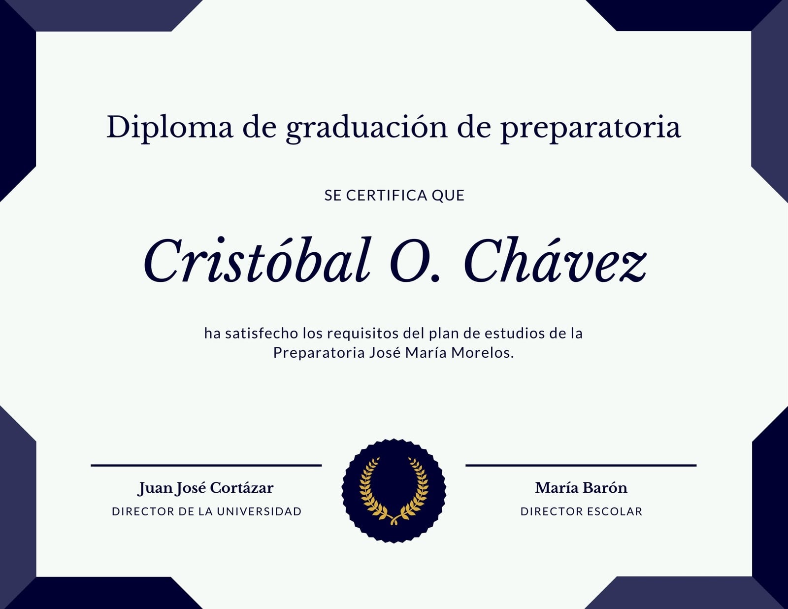 Diploma - Preparatoria - Certificado - Púrpura y sello Diploma - Preparatoria - Certificado - Púrpura y sello