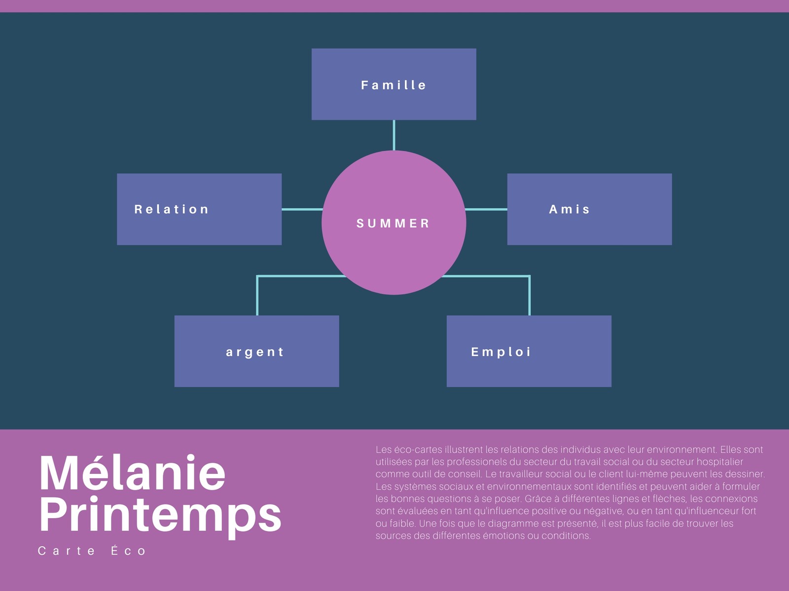 Rose et Violet Éco Carte Diagramme