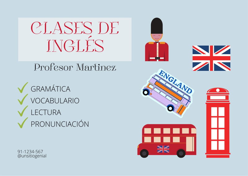 Plantillas de Ingles online gratis | Canva