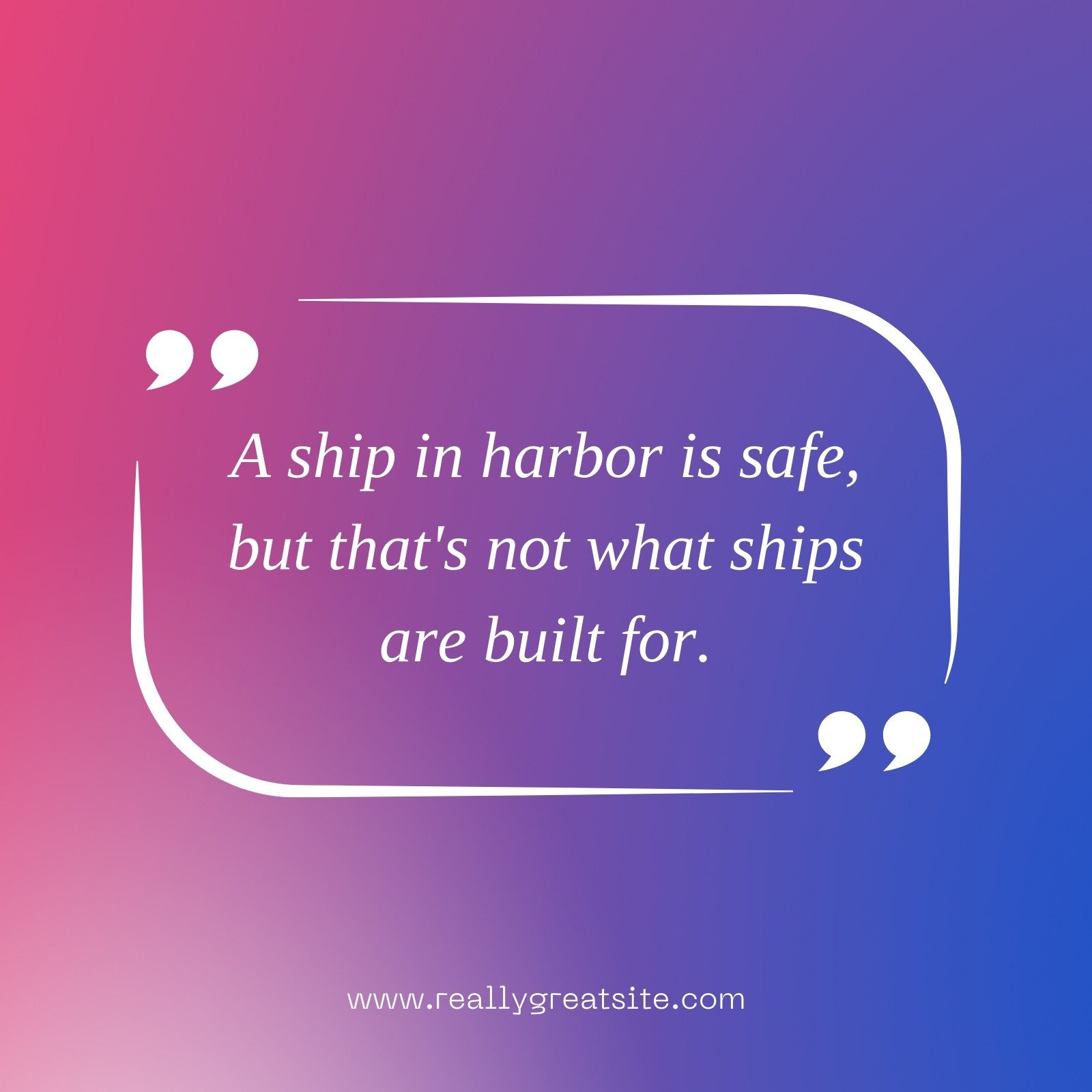 Blue and Pink Gradient Motivational Quote Social Graphic