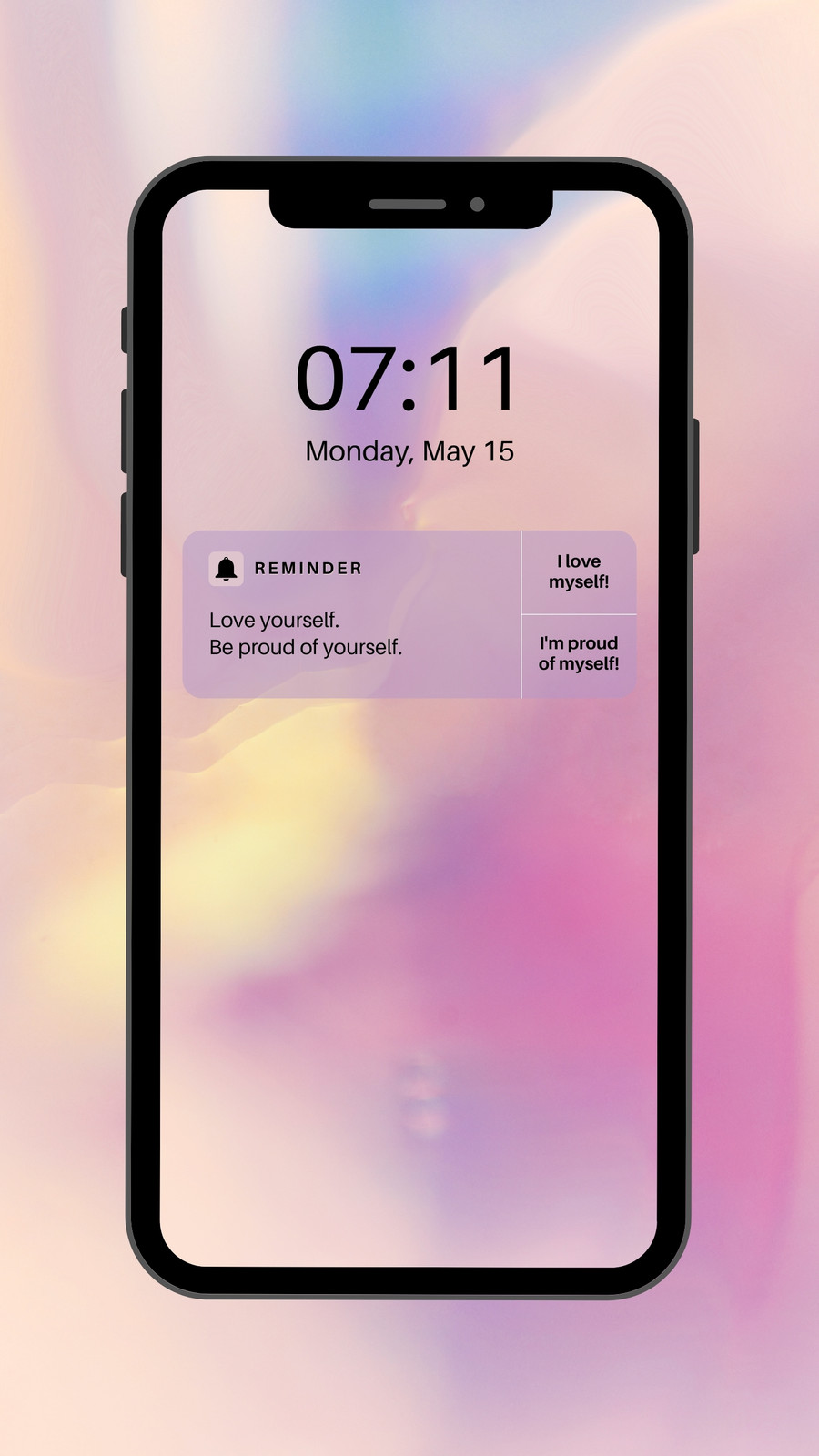 Pink and Black Minimalist Inspirational Quote Notification Instagram Story