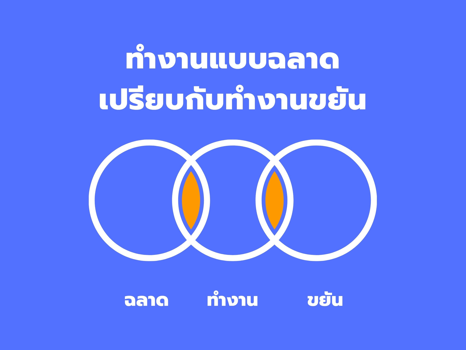 แผนภาพเวนน์ ทำงานแบบฉลาดกับทำงานแบบขยัน