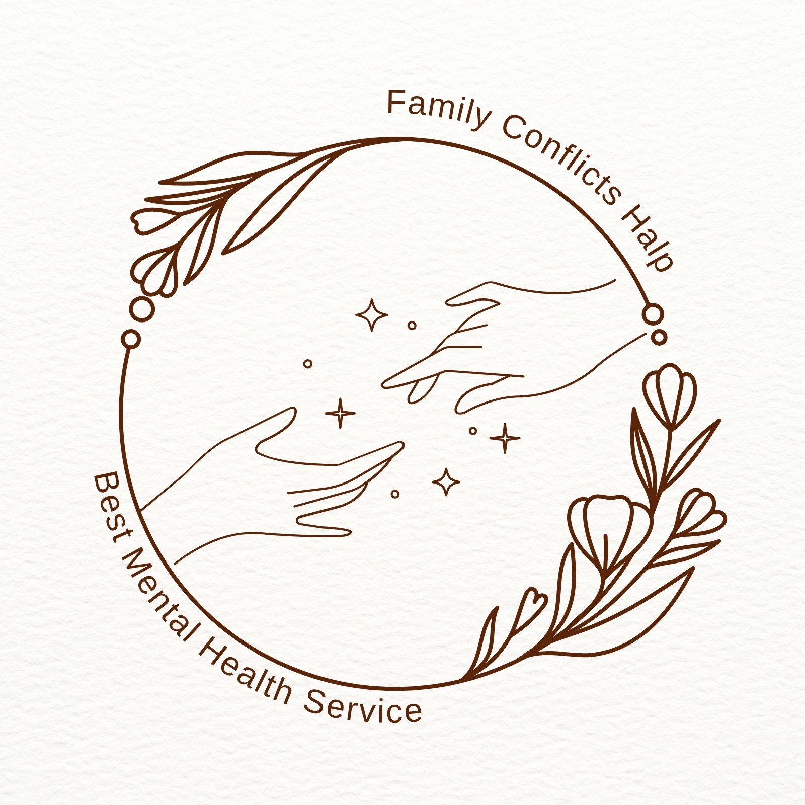 Minimal Floral Elegant Mental Health Service Logo
