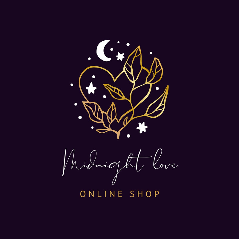Heart star moon shop logo magic heart floral gold logotype Logo Canva template