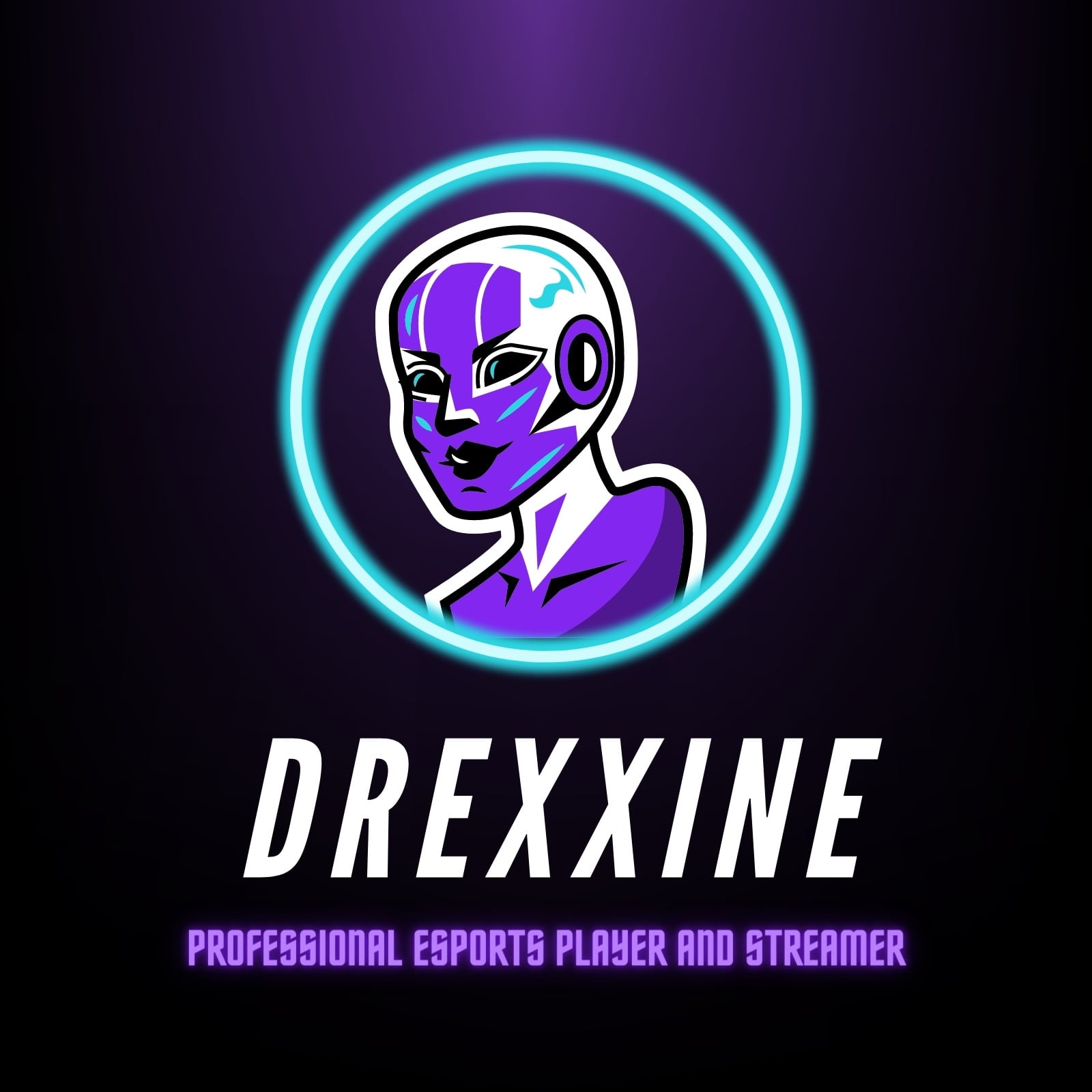 Violet and Light Teal E-Sports Illustrative Gaming Gaming Logo Violet and Light Teal E-Sports Illustrative Gaming Gaming Logo