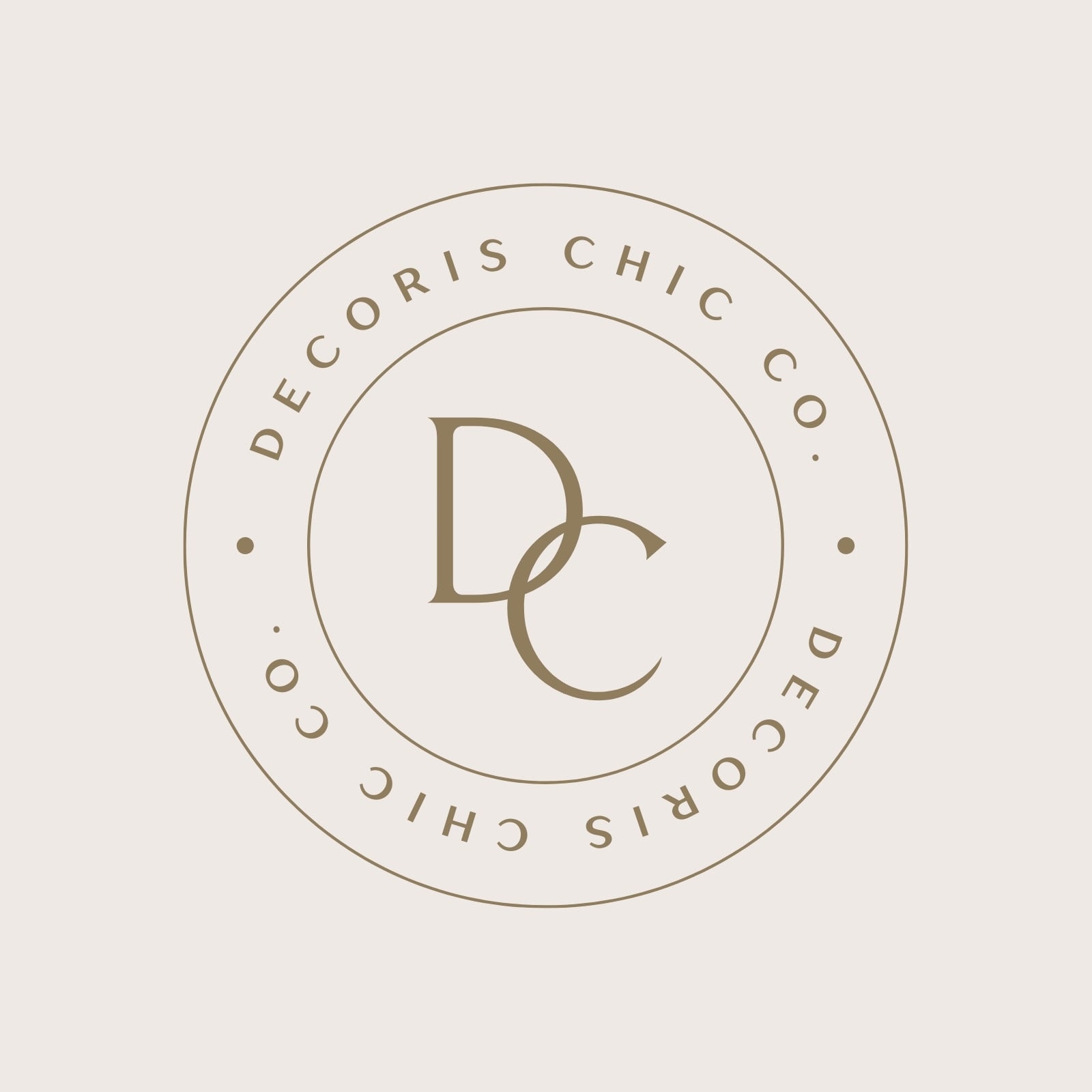 Beige Classic Circular Fashion Fashion Logo Beige Classic Circular Fashion Fashion Logo