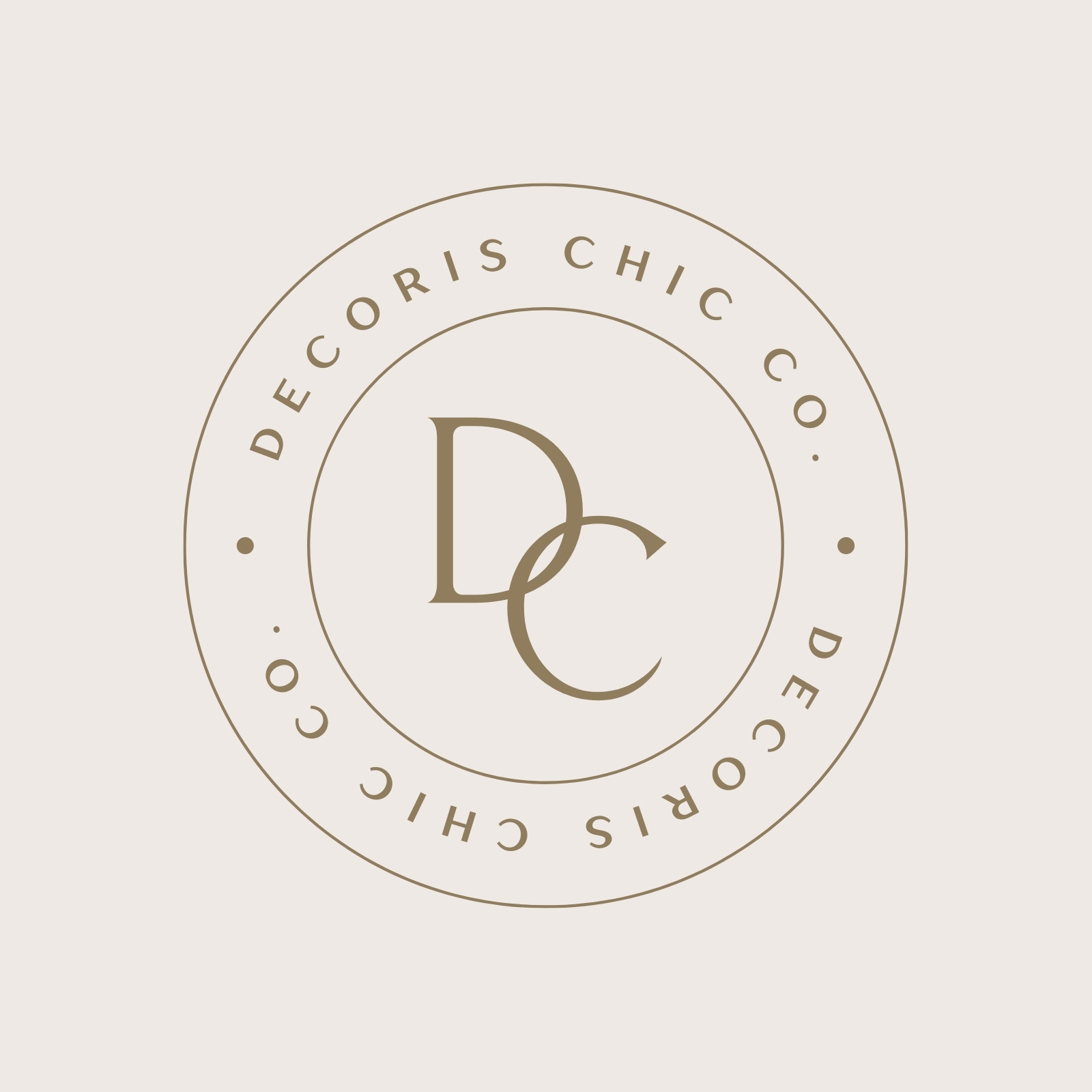 Beige Classic Circular Fashion Fashion Logo Beige Classic Circular Fashion Fashion Logo