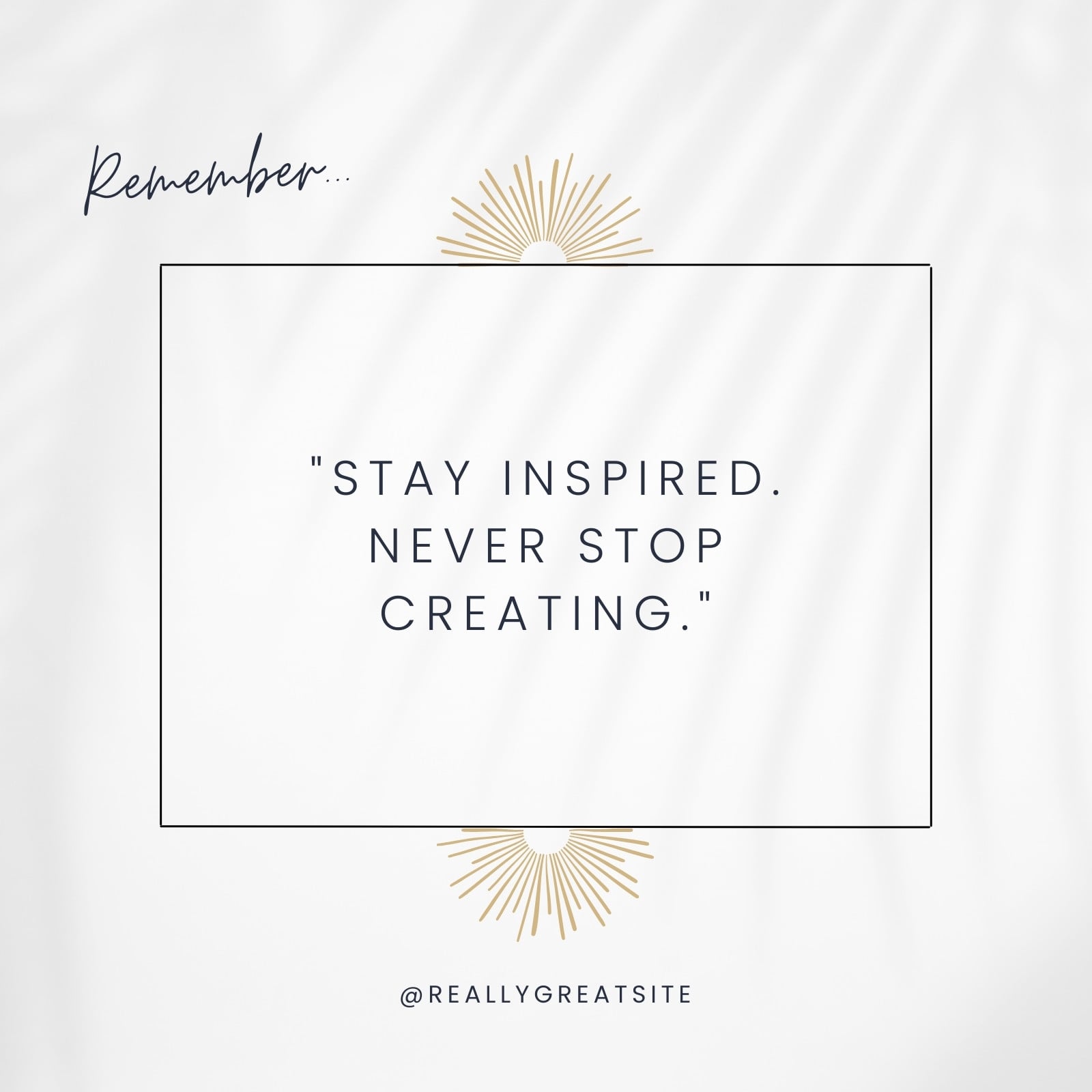 Modern Palm Shadow Reminder Inspirational Quote Instagram Post