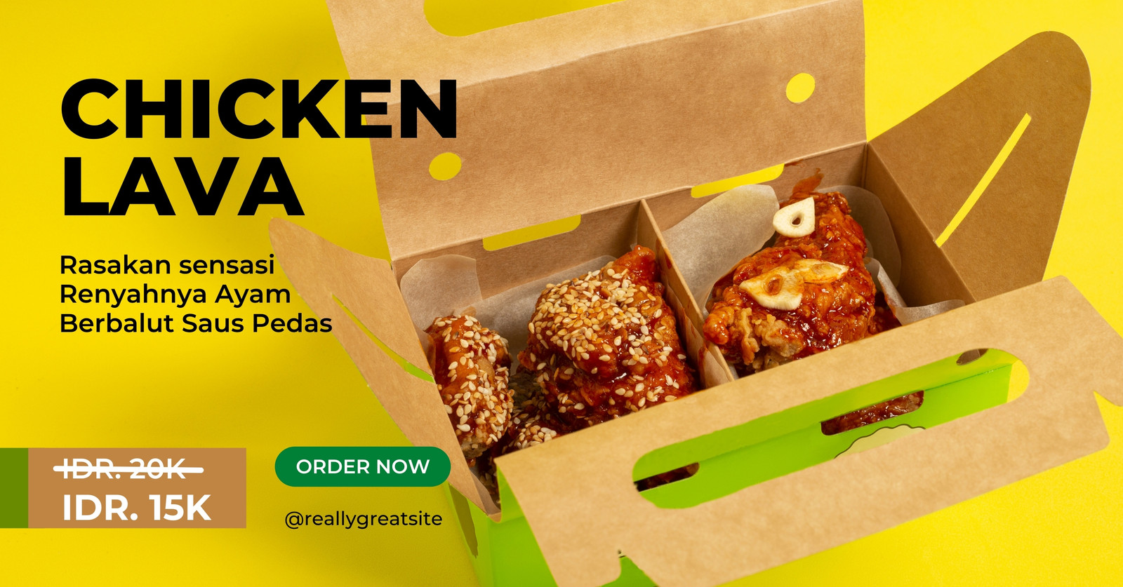 Kuning Minimalist Iklan Rumah makan Fried Chicken Facebook Ad Kuning Minimalist Iklan Rumah makan Fried Chicken Facebook Ad