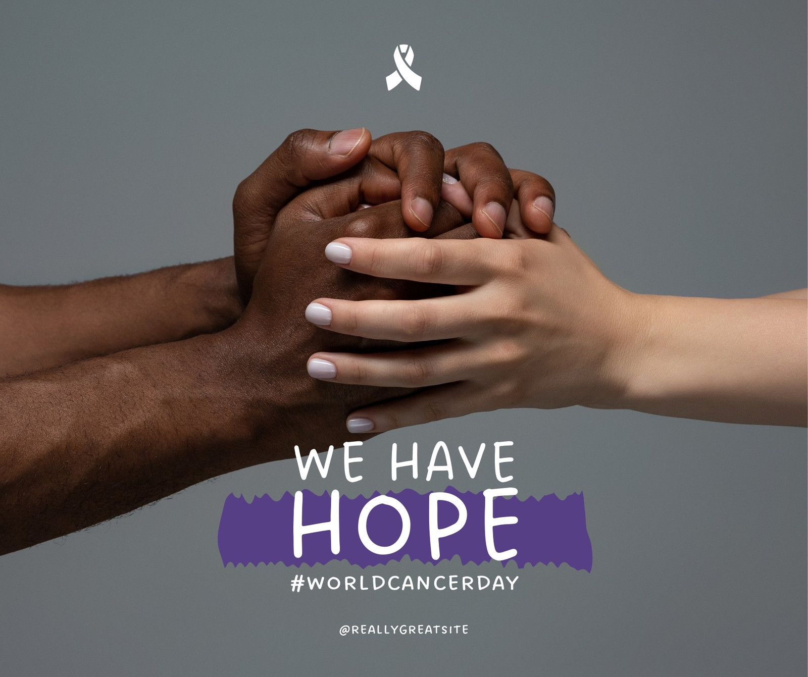 Simple Minimalist World Cancer Day Facebook Post