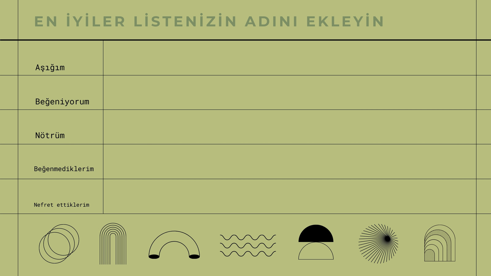Zeytin Yeşili Siyah ve Gül Pembesi Minimal İsviçre Tarzı En İyiler Listesi Zeytin Yeşili Siyah ve Gül Pembesi Minimal İsviçre Tarzı En İyiler Listesi