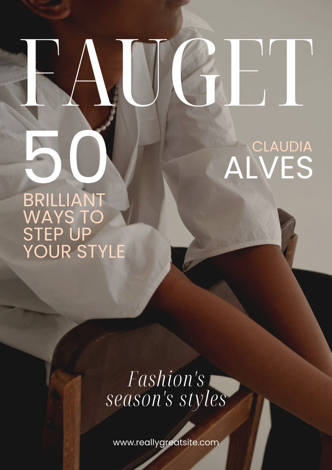 White Minimal Modern Fashion Magazine Cover