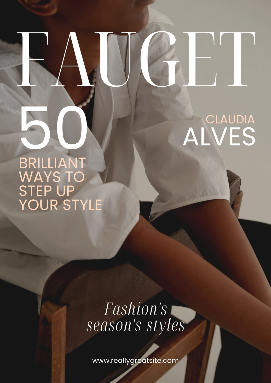 White Minimal Modern Fashion Magazine Cover
