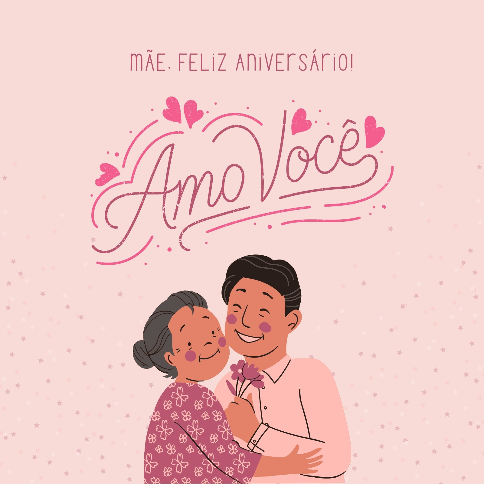 Declaração de Feliz Aniversário para Mãe Post Instaagram