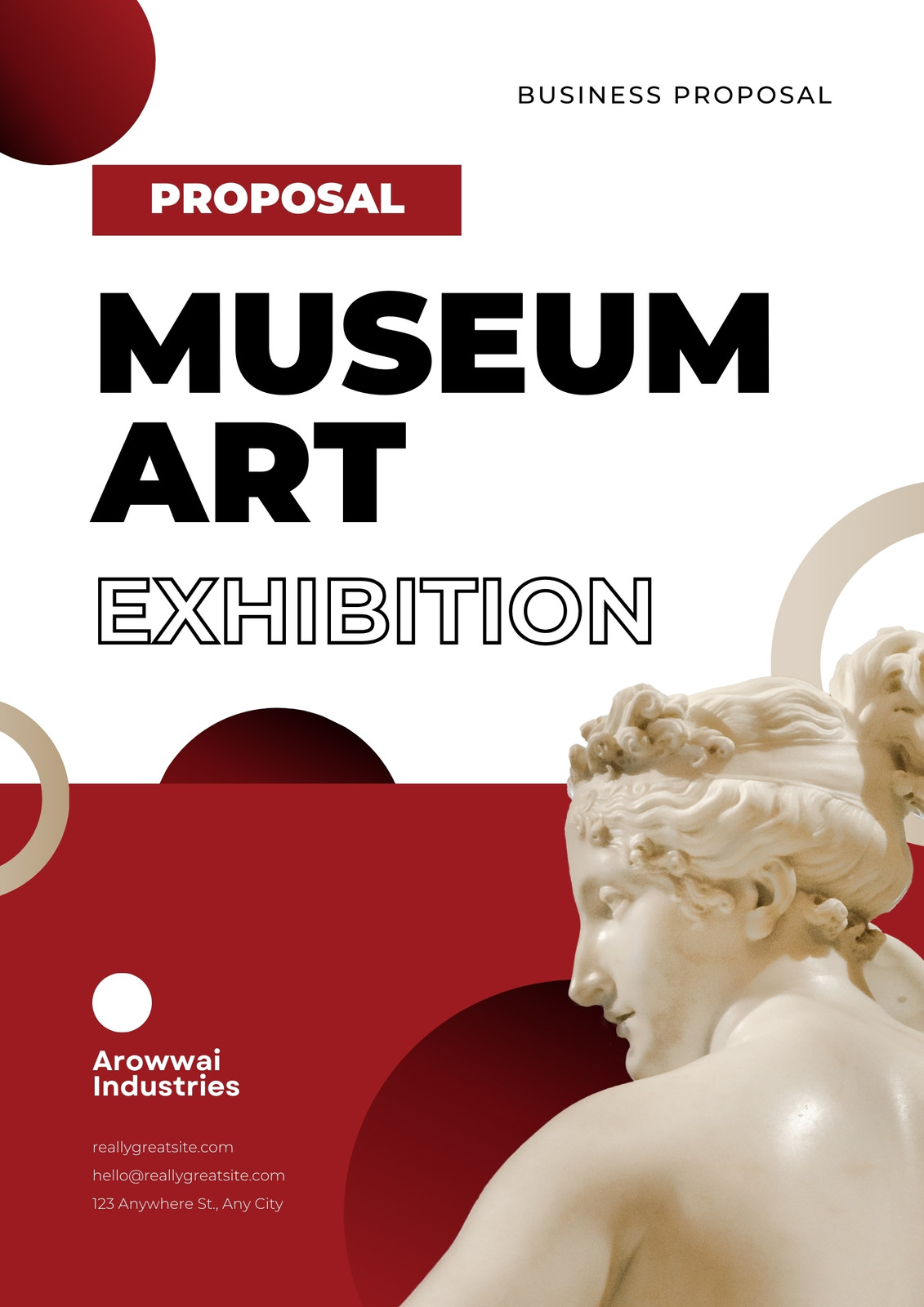 Red White Modern Museum Art Exhibition Proposal Red White Modern Museum Art Exhibition Proposal