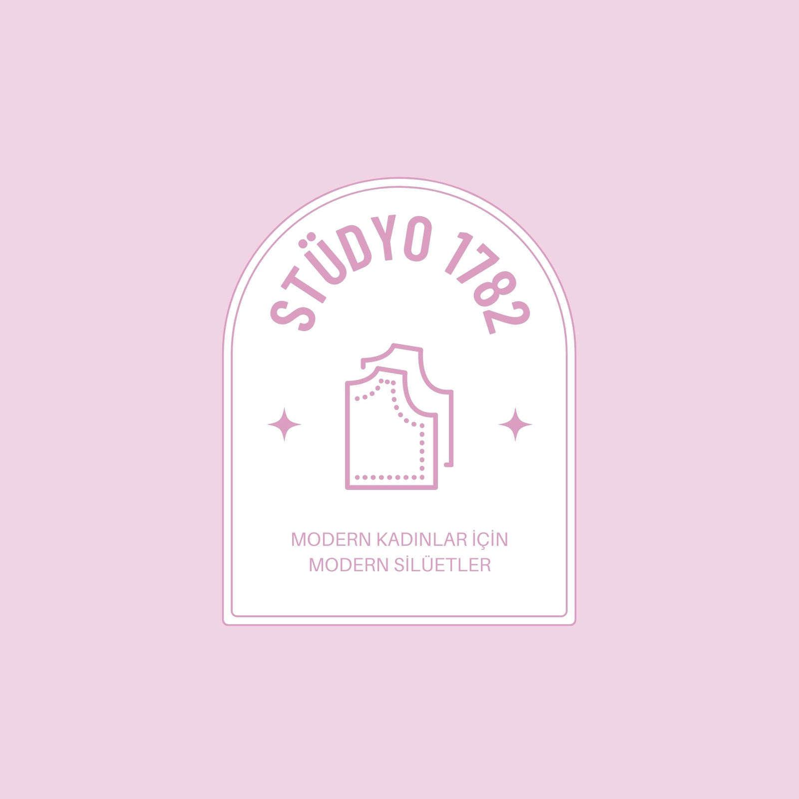 Pembe ve Beyaz Sade Tek Çizgi Moda Moda Logosu Pembe ve Beyaz Sade Tek Çizgi Moda Moda Logosu