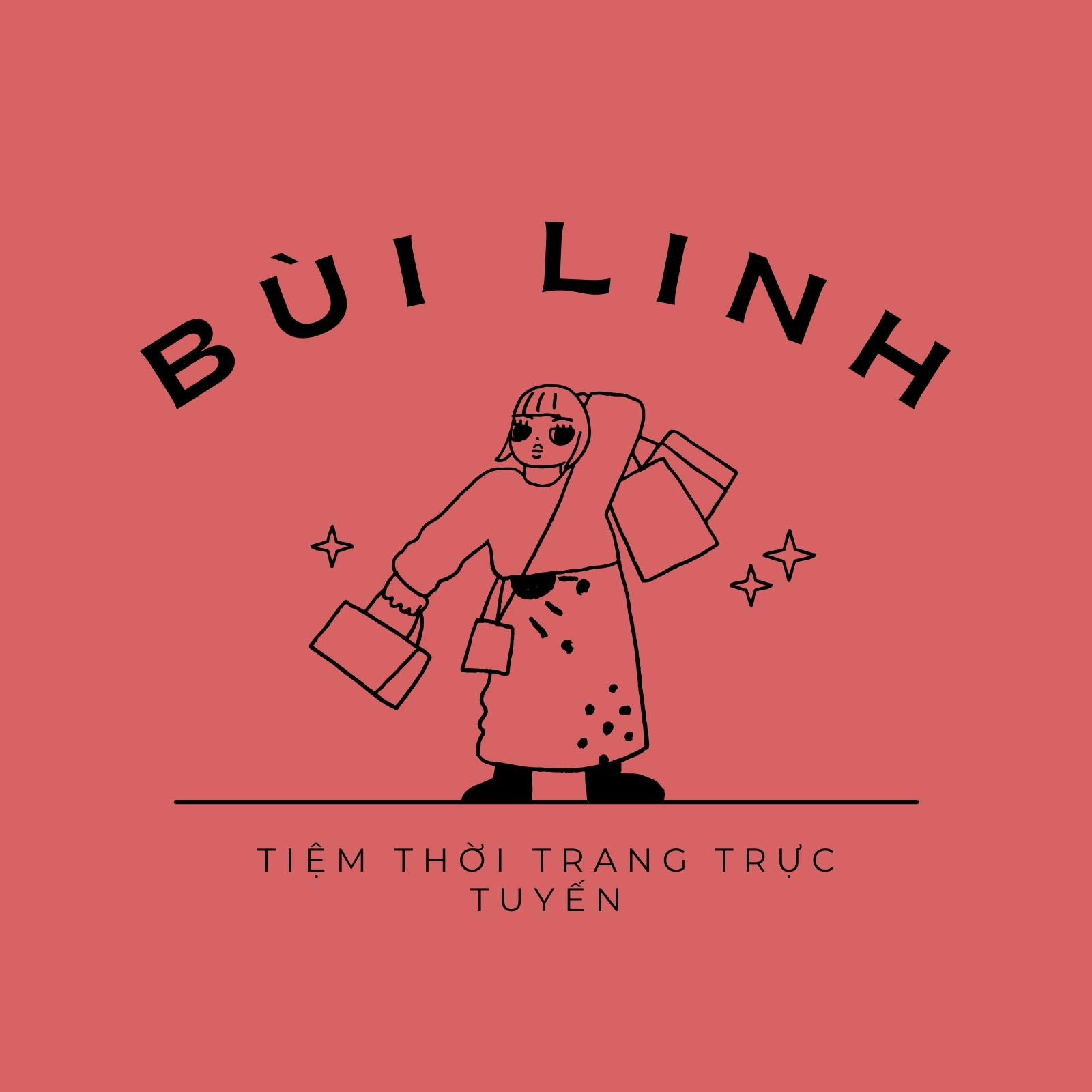 Logo tiệm thời trang Bùi Linh Logo tiệm thời trang Bùi Linh